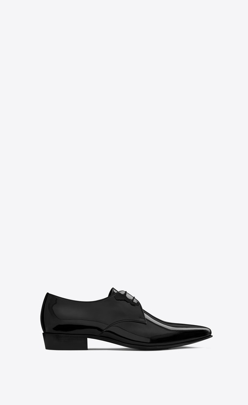 SAINT LAURENT Chaussures classiques Homme HOPPER Derby en cuir vernis a_V4